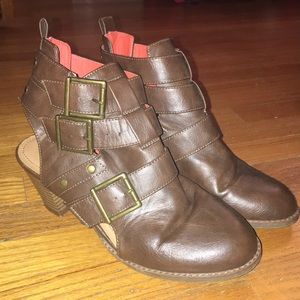 Open back brown booties!